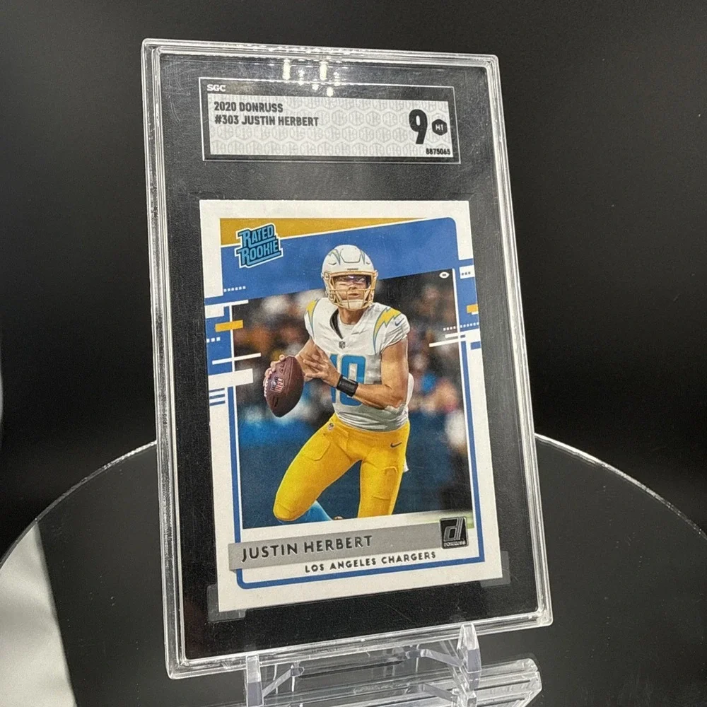 Justin Herbert #303 Rated Rookie SGC 9- 2020 Panini Donruss